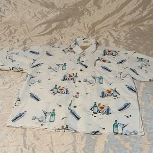 Mens coconut pier party casual shirt